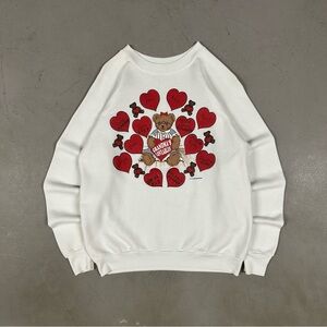 Vintage 90s Grandma Teddy Bear Retro Causal Essential Crewneck Sweatshirt Large